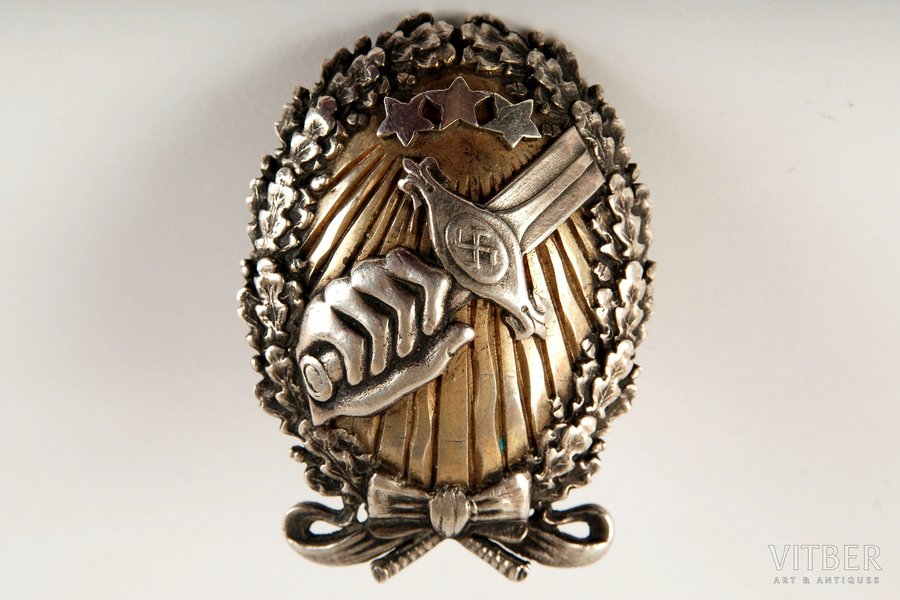 badge, War veterans' society, Latvia, 20-30ies of 20th cent.