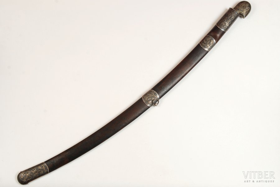 sabre, Western Georgia, Blade length from a handle ~78.5 cm, silver, Russia, the beginning of the 20th cent.