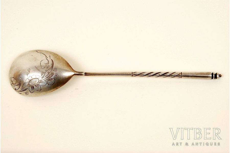 spoon, silver, 84 standard, 35.5 g, the beginning of the 20th cent., Moscow, Russia