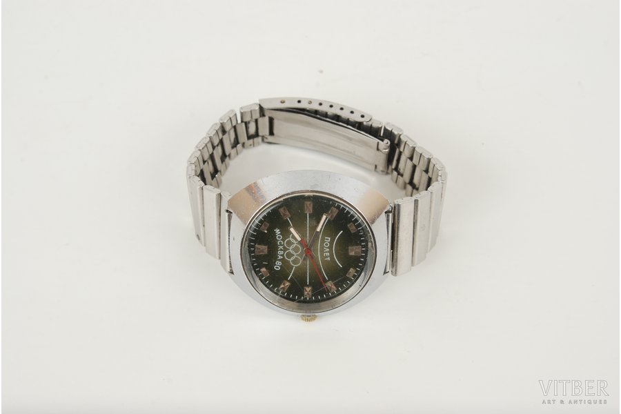 wristwatch, "Полёт", Olympics 80, Moscow, USSR, the 80ies of 20th cent., in working order
