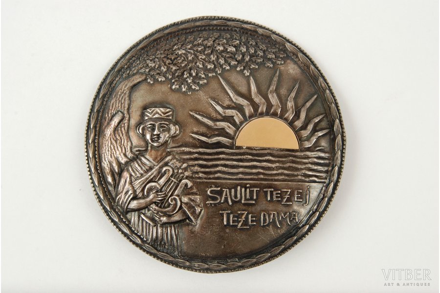 Sakta "Let's the sun shines", silver, 875 standard, 16.4 g., the size of the ring 6.8, the 20-30ties of 20th cent., Latvia