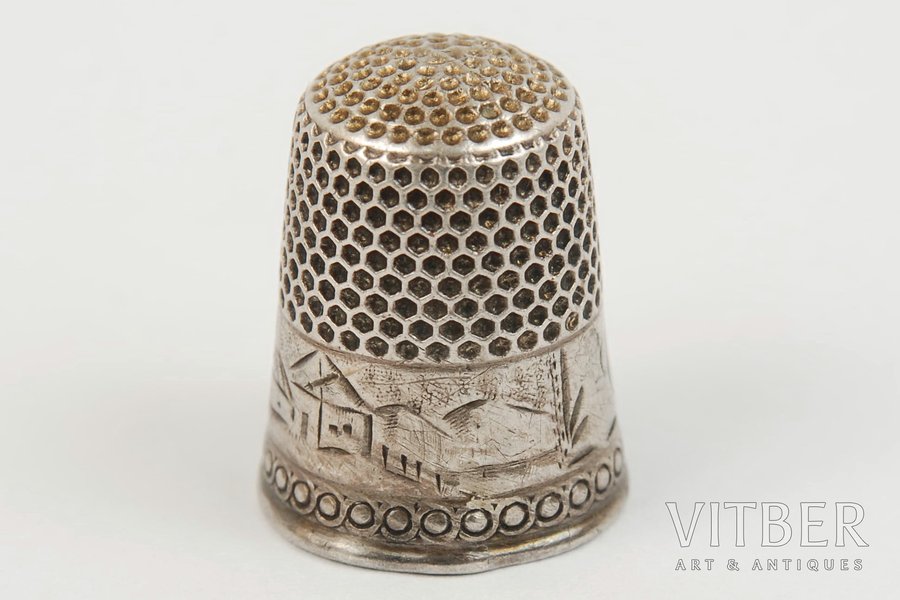 thimble, silver, 800 standard, 4.7 g, the beginning of the 20th cent., Germany