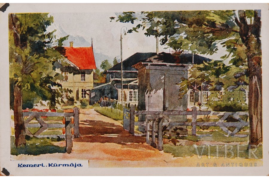 postcard, Ķemeri. Well-house, 20-30ties of 20th cent.