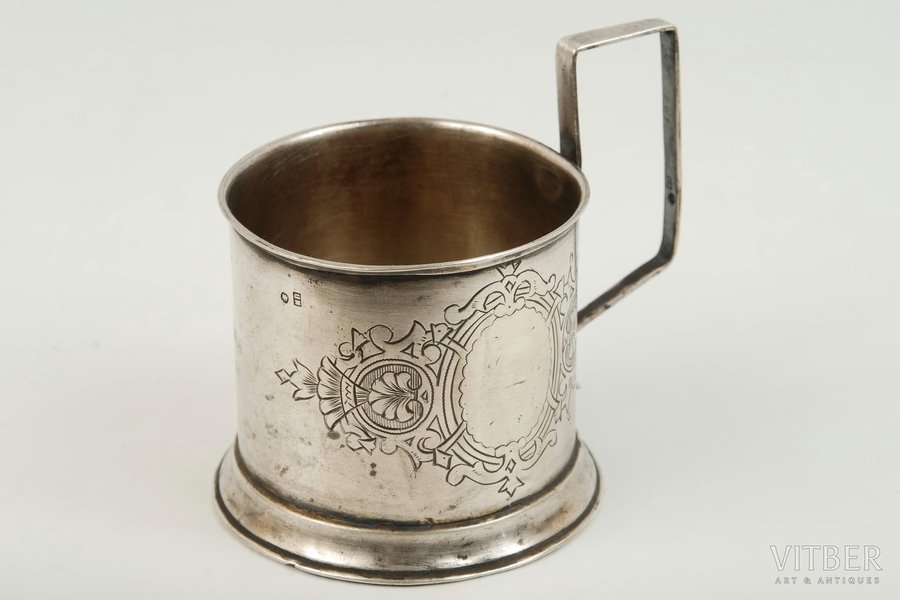 tea glass-holder, silver, I.Prokofyev, 84 standard, 70.9 g, the 2nd half of the 19th cent., Moscow, Russia