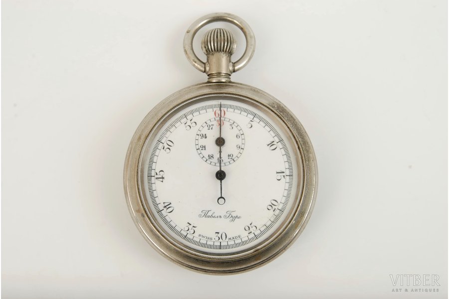 секундомер, "Paul Buhre", Швейцария, начало 20-го века, в исправном состоянии, д = 5.5 см