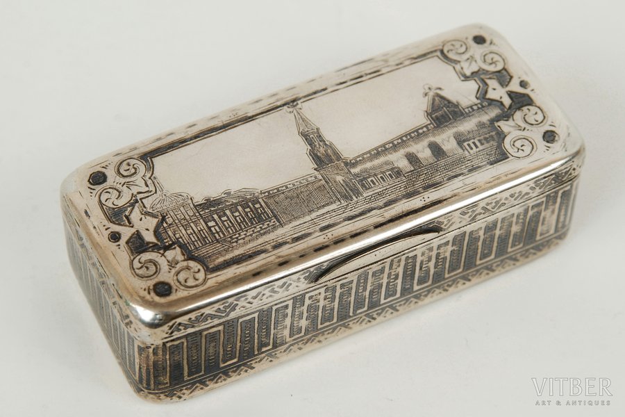 case, silver, 84 standard, 84.4 g, 1881, Russia, restoration