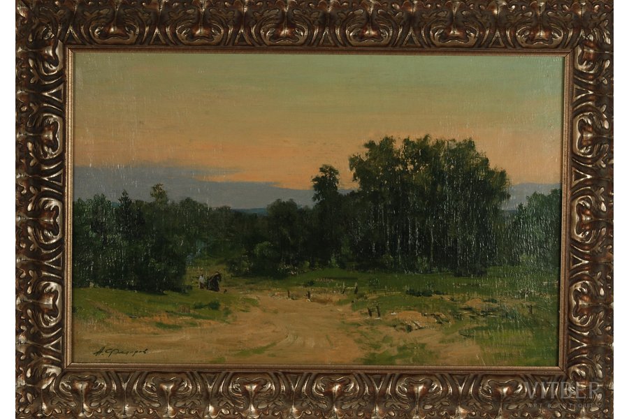 Fjodorov Aleksey (1924-1997), Landscape, carton, oil, 39 x 41 cm
