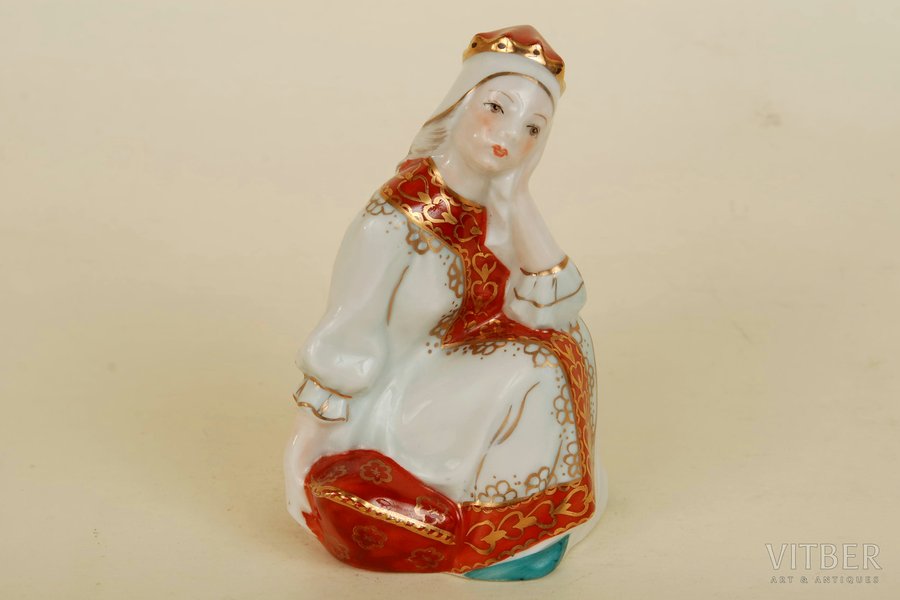 figurine, Princess Nesmeyana, porcelain, Riga (Latvia), USSR, Riga porcelain factory, molder - Rimma Pancehovskaya, the 50ies of 20th cent., 10 cm