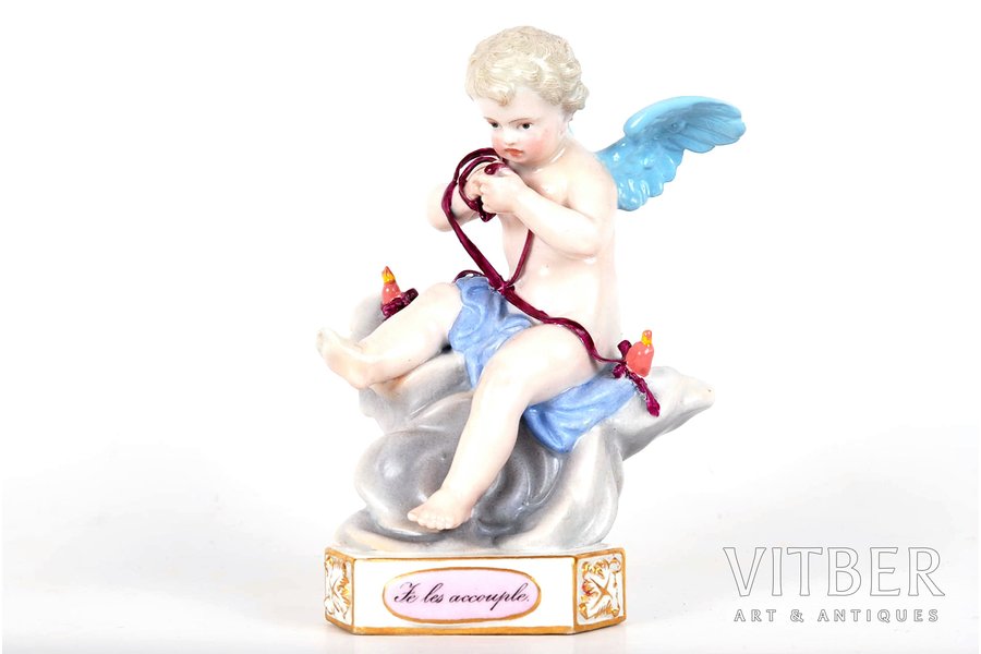 figurine, Angel, porcelain, Germany, Meissen, the 30ties of 20th cent., 13 cm