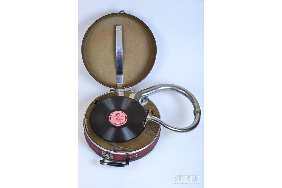 record-player, Vadasz, Odeon Karl Lindstrem AG, in a working condition, Germany, the 20-30ties of 20th cent., 16 x 35 cm
