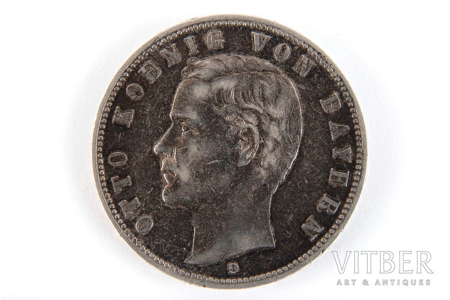 5 марок, 1904 г., D, Бавария, Германия, 27.7 г