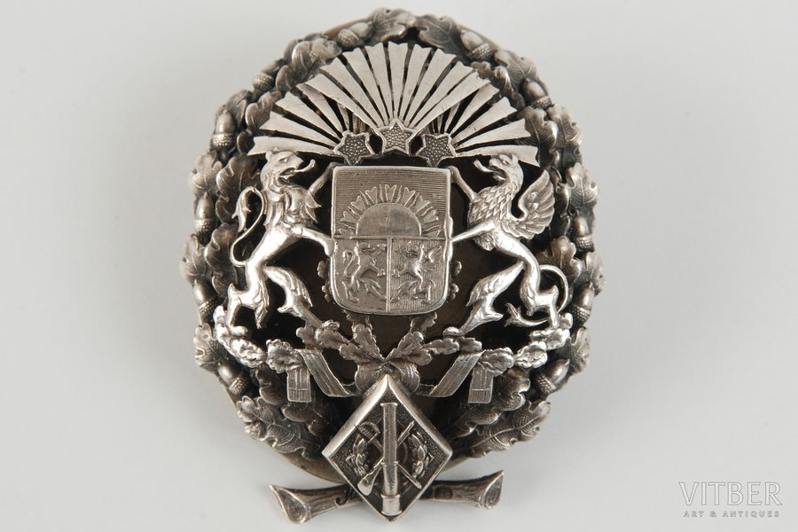 badge, Officers' academic courses, captain A.Lininsh, Latvia, 20-30ies of 20th cent.