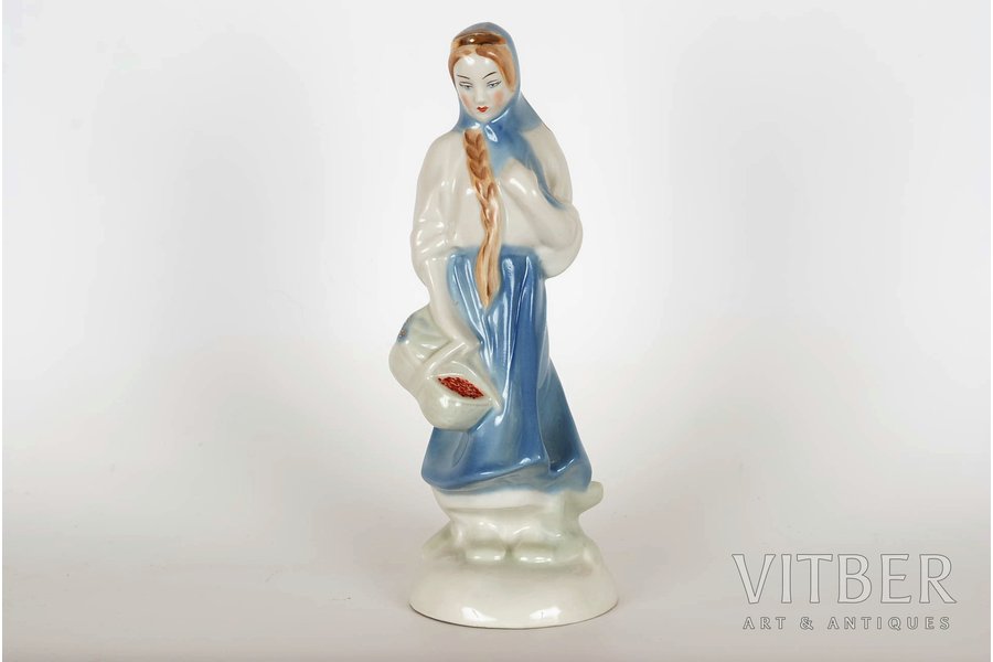 figurine, "Baiba", porcelain, Riga (Latvia), USSR, Riga porcelain factory, the 60ies of 20th cent., 21.5 cm