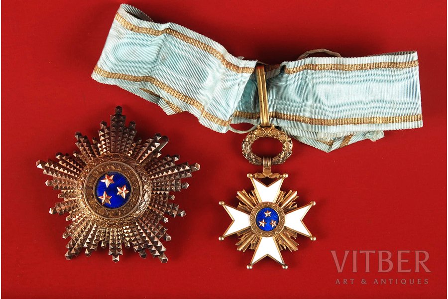 комплект, Звезда и орден трёх звёзд, 2я степень, Латвия, 20е-30е годы 20го века