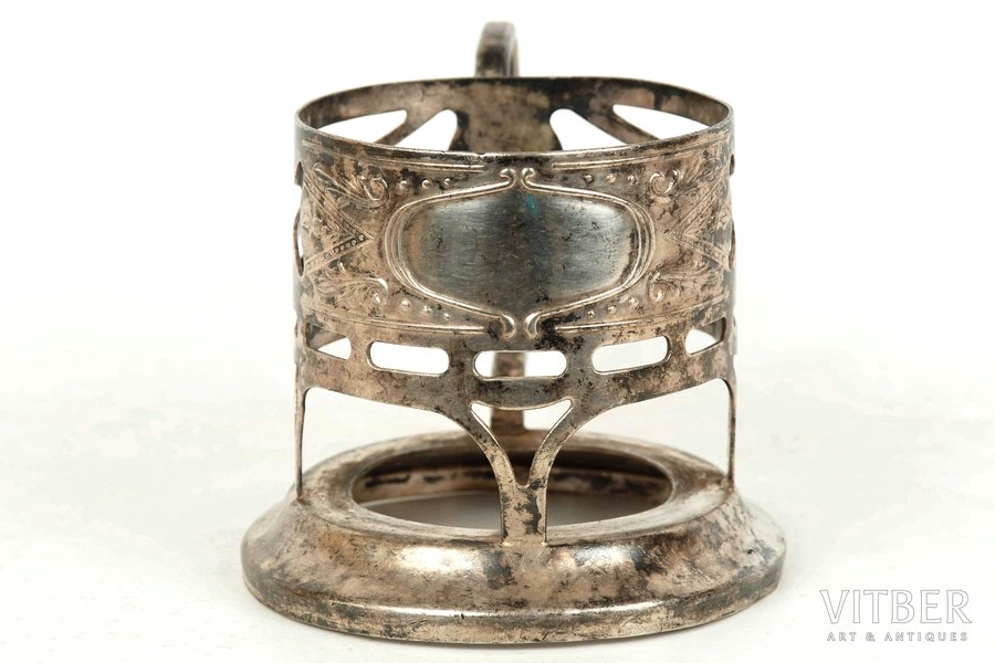 tea glass-holder, Kiev, german silver, USSR, 1950
