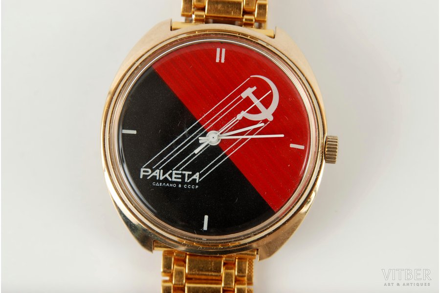наручные часы, "Ракета", №069, СССР, 80-е годы 20го века, металл, ~1983 г.