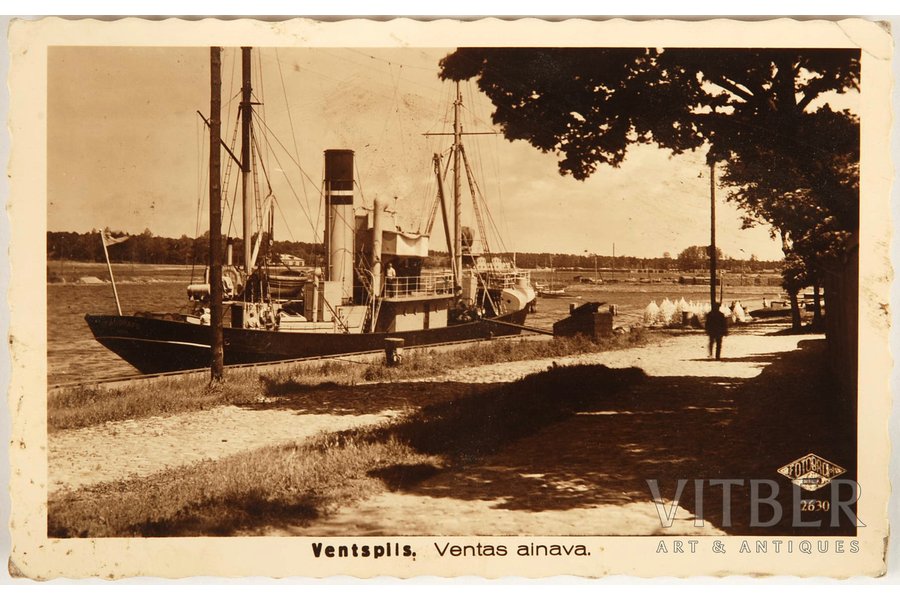postcard, Ventspils. Venta lan...