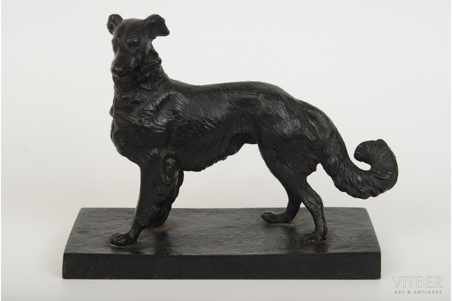 статуэтка, Собака, чугун, 11 см, вес 780 г., СССР, Касли, 1957 г.