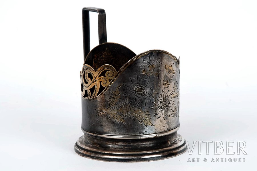 tea glass-holder, silver, 875 standard, 120 g, 1954, Moscow, USSR