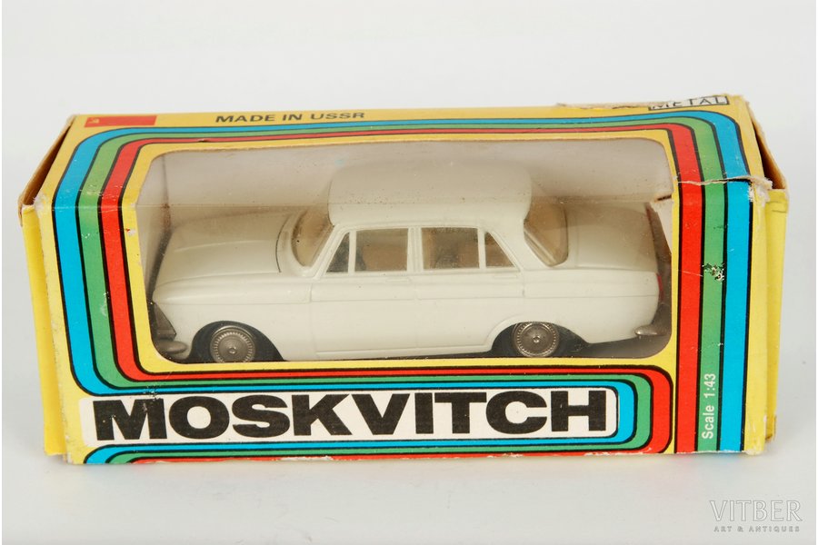 car model, Moskvitch 412 Nr. A2, metal, USSR, ~ 1977