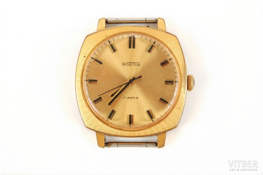 rokas pulkstenis, "Vostok", PSRS, 20gs. 60-70tie gadi, zeltījums