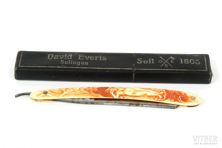 razor, "David Everts", style modern, steel, Germany, the beginning of the 20th cent.