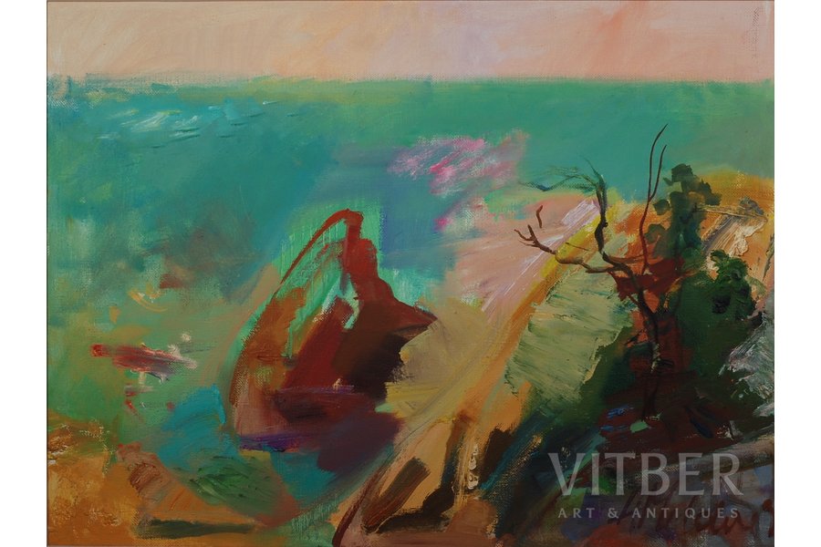 Мелдере Анита (1949), "Южное море", 1991 г., холст, масло, 60 x 80 см