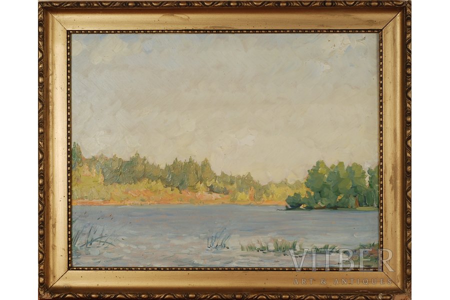 Antonov Sergej (1884-1956), "Lake the Jugla area", carton, oil, 38 x 49.5 cm