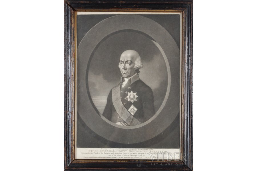 Suvorov, 1799, paper, lithograph, 26.5 х 37 cm, published in London