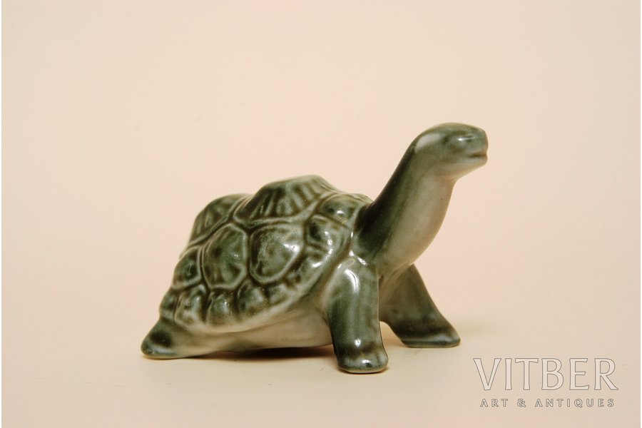 figurine, Turtle, porcelain, Riga (Latvia), USSR, Riga porcelain factory, the 60ies of 20th cent.