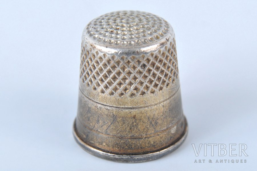 thimble, silver, Tallinn, 875 standard, 6 g, 1952, Estonia, USSR