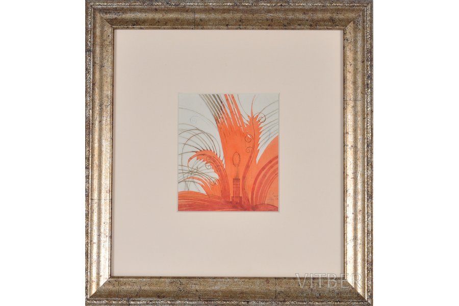 Mangolds Herberts (1901-1978), Future, paper, water colour, 10 x 8.5 cm