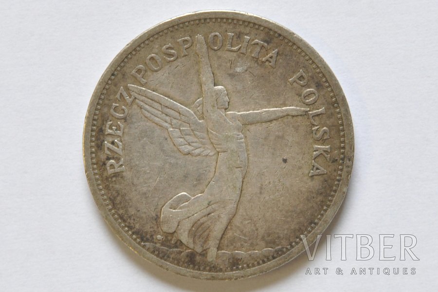 5 zloti, 1928 g., Polija, 17.90 g, d = 33 mm