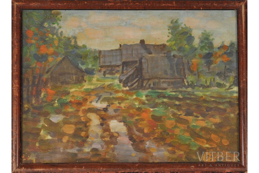 Пладерс Отто (1897 - 1970), Пейзаж, картон, масло, 22.5 x 31.5 см