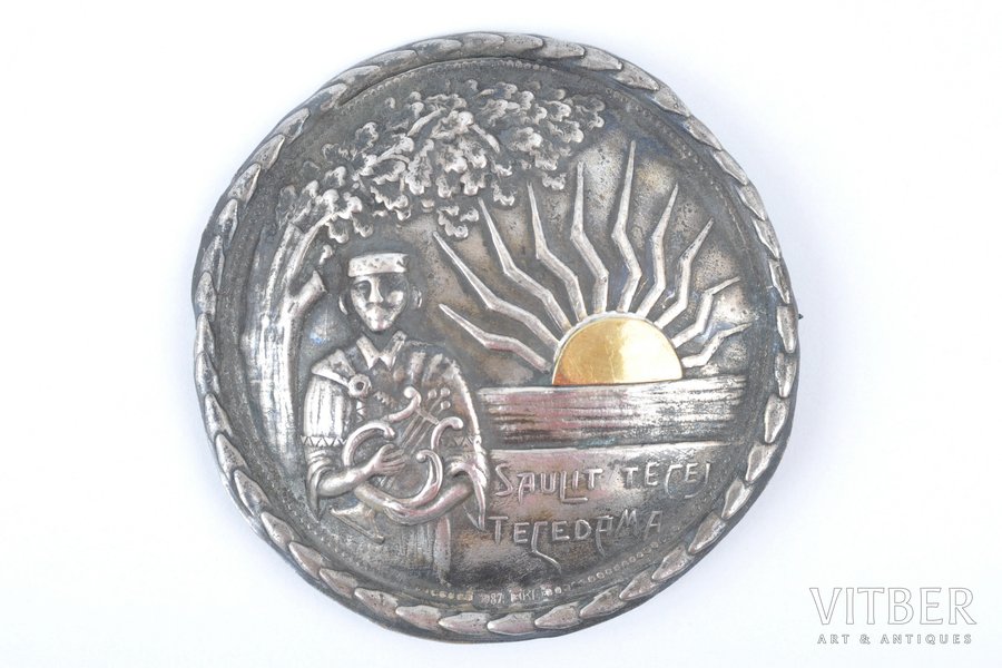 Saulit tecej tecedama, серебро, 875 проба, 9.50 г., размер кольца 5.5 cm, 20-30е годы 20го века, Латвия