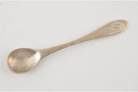 spoon, silver, for Eucharist, 84 standard, 30.83 g, 14.5 cm, 1876, Moscow, Russia, master CC