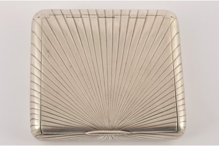 cigarette case, silver, 84 standard, 170.5 g, 8х9х2 cm, the beginning of the 20th cent., Russia, master P.V.