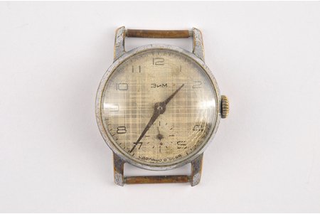 наручные часы, "ЗиМ", СССР, 50-е годы 20го века, 22.95 г, в рабочем состоянии