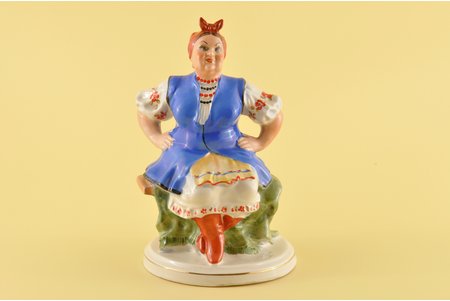 figurine, Soloha, porcelain, Riga (Latvia), USSR, Riga porcelain factory, molder - Leon Tomoshitsky, the 50ies of 20th cent., 21 cm