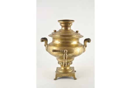 samovar, The factory of Vorontsov in Tula, shape - a turnip, Russia, weight 4640 g, height 39 cm