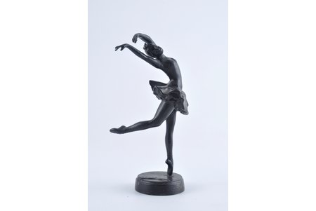 statuete, Balerīna, čuguns, 16 cm, svars 359.75 g., PSRS, Kasli, 1958 g.