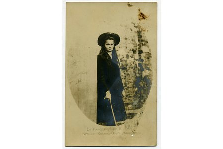 photography, Her Majesty Olga Nikolayevna, beginning of 20th cent., 13.6x8.6 cm