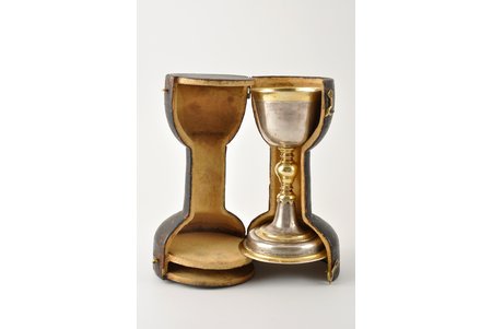 chalice, silver, craftsman - Christopher Dey. Dey was born in Konigsberg, but then moved to Riga. Worked with Genry Eyhe, was elected as an assessor and as the elder., 212.9 g, 17 cm, the middle of the 18th cent., Riga, Russia, in the original case