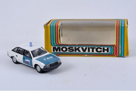 car model, Moskvich 2141, Police, metal, USSR