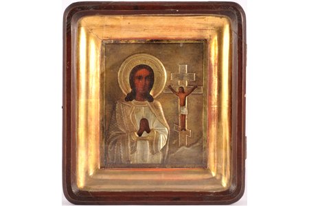icon, Our Lady of Akhtyr, with icon case, board, silver, Russia, the beginning of the 20th cent., 11 x 13.5 x 1.5 cm, (weight of the oklad) 17.15 g., icon case 17.5 x 19.5 x 5.5 cm