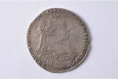 poltina (50 kopeikas), 1736 g., (broša ar 3 pērlēm), sudrabs, Krievijas Impērija, 12.45 g, Ø 34.6 - 36.1 mm, AU