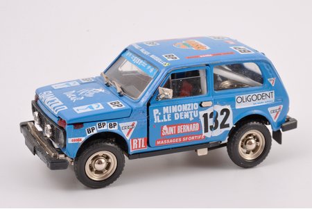 car model, VAZ 2121 Niva Nr. A20, rallye Dakar - conversion, metal, USSR