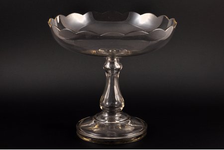 fruit dish, Crystal Plant of Gus-Khrustalny, Russia, the beginning of the 20th cent., h 23.5 cm