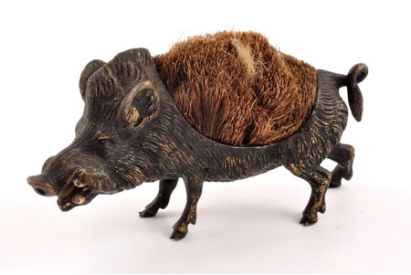 figurine, a Boar, Vienna bronze, bronze, 6.5 x 12.2 x 3 cm, weight 294.05 g., Austria, the border of the 19th and the 20th centuries