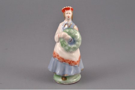 figurine, Līgo, porcelain, Riga (Latvia), USSR, Riga porcelain factory, molder - Aina Mellupe, the 50ies of 20th cent., 6.2 cm, top grade
